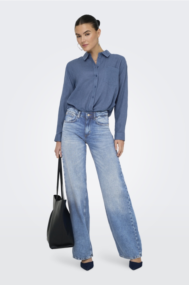 ONLHOPE LOW WAIST WIDE DNM TAI194 15340011 LIGHT BLUE DENIM